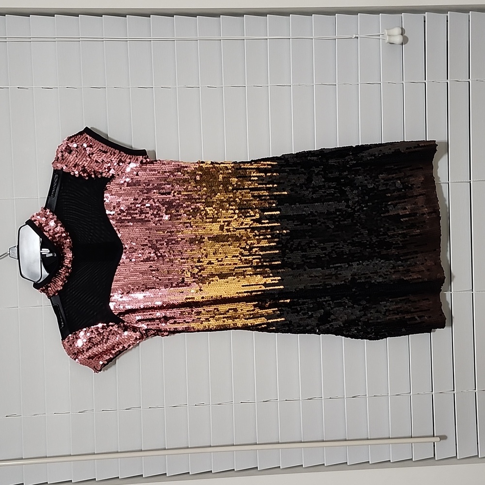 Sequined Tri-Colored Dance Costume